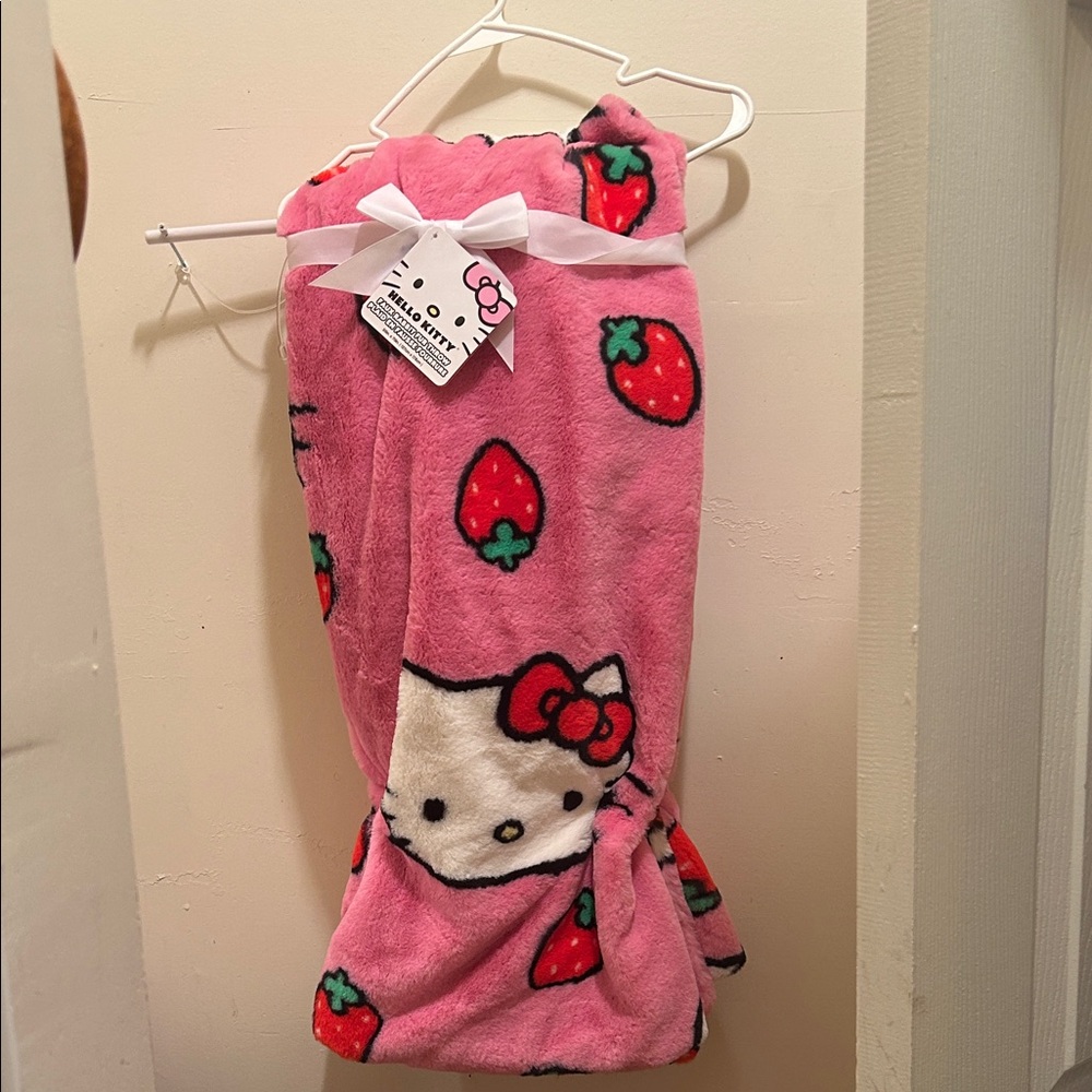 Hello Kitty Pink and Red Strawberry Throw